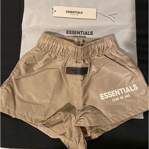 Authentic kids Essentials fear of God nylon shorts size 4/5 unisex.